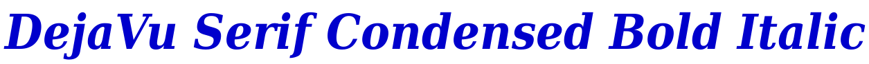 DejaVu Serif Condensed Bold Italic लिपि